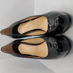Gianni Bini Black Patent Leather Platform Pumps